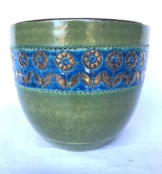 Bittosi / Rosenthal Netter Italian Aldo Londi Green & Rimini Blue Bowl / Vase