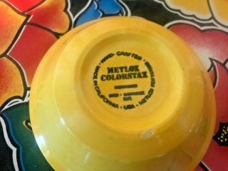 VTG Yellow Colorstax Metlox Cereal Bowl Pottery Made in California CA Ceramic 2