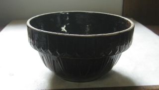 839th - 1 Uhl Brown Picket Fence Bowl,  5 Inches In Diameter