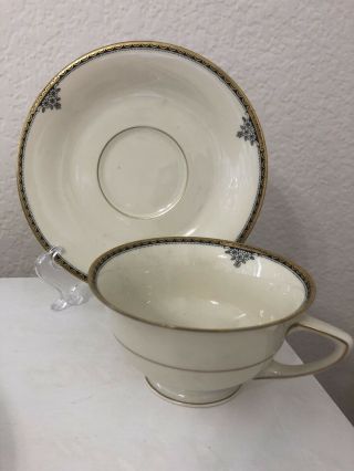 Community China Berkley Square.  Footed Cup And Saucer.  Bavaria Germany.