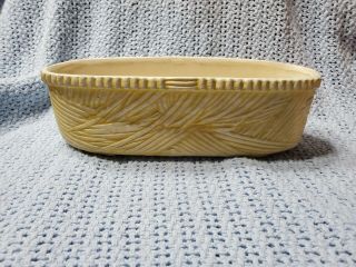 Mccoy Pottery Planter Oblong Oval.  Yarn,  Basket Weave.