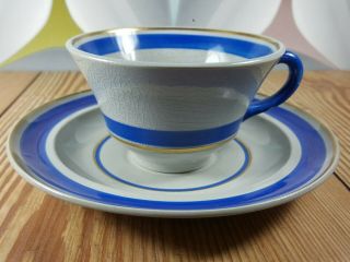 Gustavsberg,  Wilhelm Kage,  Aristokrat cup and saucer,  beginning of the 20th cent 4