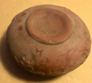 Old Antique Arts And Crafts Pottery Vase Signed Marked Patina 4