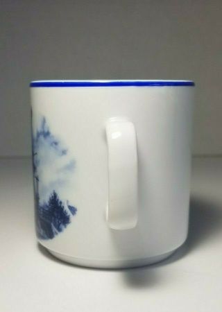 Vintage Ter Steege Delft Holland Windmill Coffee Tea Cup Blauw Hand Decorated 2