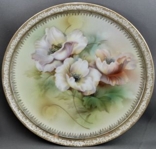 R S Germany Decorative Plate - Gold/flowers
