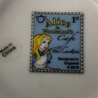 Alice in Wonderland Cafe Paul Cardew Designed in England 2010 cup 9oz mug w/ BOX 5