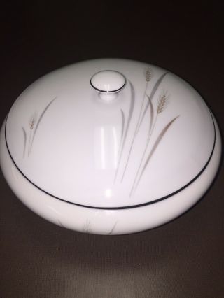 Platinum Wheat Fine China Japan Covered Serving Bowl