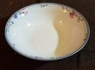Oneida Fine Porcelain Blue Lattice Serving Bowl