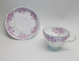 Shelley Fine Bone China Tea Ware 0275 /47 " Rose And Daisy " Cup & Saucer A686 Ml