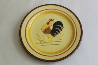 Stangl Pottery Hand Painted Rooster 8 Plate Usa Trenton Nj