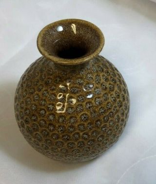 Studio Pottery Gold/Brown Speckled Bud Vase,  in 2