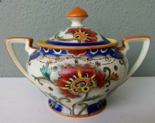 Noritake - Vintage Art Deco Porcelain Covered Sugar Bowl