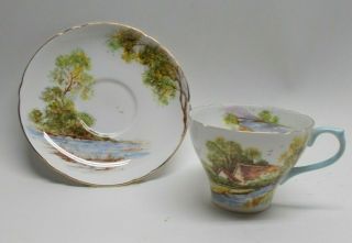 Shelley Fine Bone China Tea Ware 13669 " Old Mill " Cup & Saucer A653 Ml