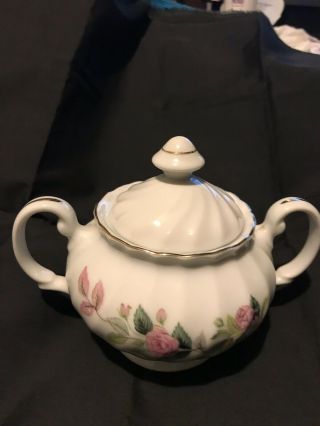 Vintage Regency Rose Pattern - Sugar Bowl With Lid From Creative Fine China