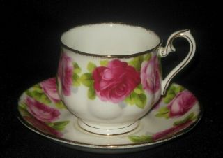Royal Albert Old English Rose Tea Cup Saucer Pink Roses