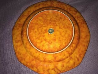 Cantagalli Orange Plates Florence Italy Set Of Two 4
