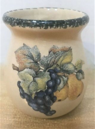 FRUIT by Home and Garden Party Stoneware MINI POT CROCK VASE PENCIL HOLDER 2
