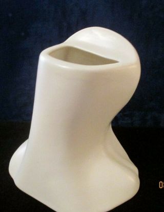 Vintage White Ceramic MADONNA HEAD VASE/PLANTER by Walker Potteries - 4