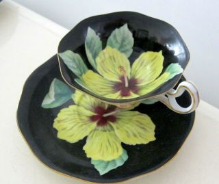 Antique Occupied Japan Hand Painted Flowers Teacup Cup Saucer