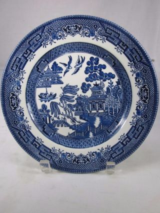 Willow Blue (georgian Shape) Salad Plates 8 - 1/8 " By Churchill Made In England 2