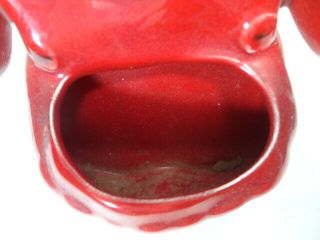 Vintage Ceramic Pottery Wall Pocket Vase Planter Red Long Johns Underwear 3