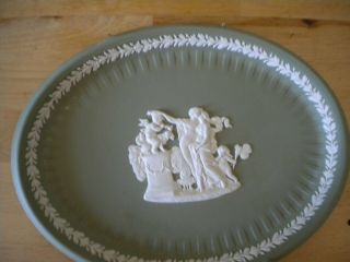 Wedgwood Pottery.  Vintage Jasper Ware Trinket Dish With Mythological Scene