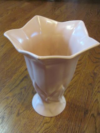 Vintage Catalina Island Pottery Vase C - 339 Tan/pink