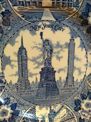 Vintage Fine Staffordshire Ware York City Lincoln United Nation Empire Plate 2