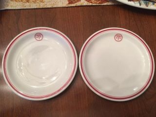 2 Vintage Wwii Era Sterling China Us Army Medical Dept Cake Bread Plates.