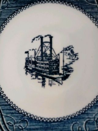 5 CURRIER AND IVES 4 INCH RIVER BOAT SAUCERS 4