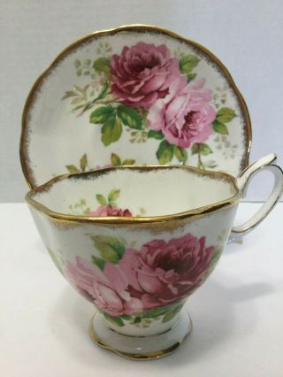 Vintage Royal Albert Bone China Teacup And Saucer American Beauty
