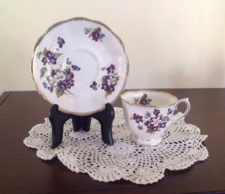 Royal Albert Violets For Love Teacup & Saucer