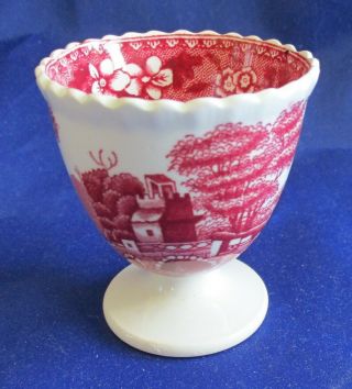 Spode (s) (england) Vintage Egg Cup Pink Tower Transfer Ware