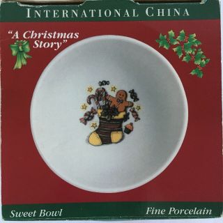 International China “a Christmas Story” Sweet Bowl Candy Nuts 1998 Holiday Dish