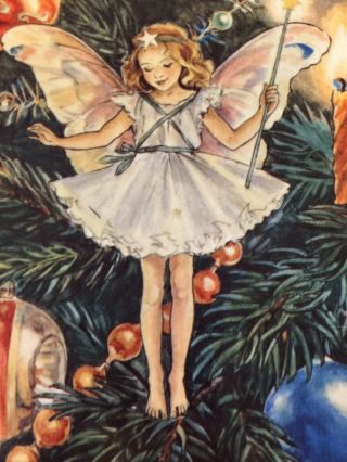 Vilbo Card Villeroy & Boch Porcain Art Card W.  Germany Christmas Tree Fairy 2