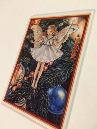 Vilbo Card Villeroy & Boch Porcain Art Card W.  Germany Christmas Tree Fairy 5