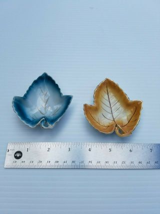 Vintage Leaf Shaped Small Trinket Dish Made In Japan