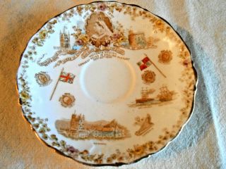 Aynsley China Queen Victoria 1837 - 1897 Commemorative Jubilee Saucer - No Cup