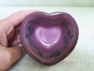 Lesal Ceramics Heart Shaped Trinket Box Grapes Lisa Lindberg