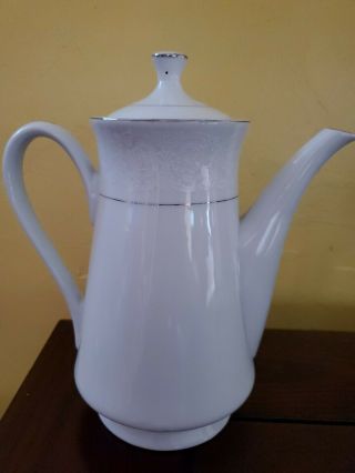 Vintage Southwicke White Lace Coffee Pot Porcelain China Made In Japan