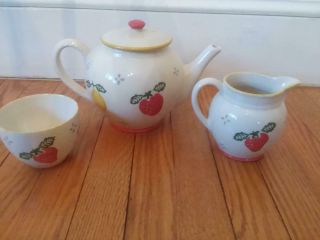 Laura Ashley Summer Fruits Tea Pot And Set/cup