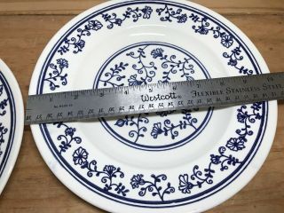 2 Vintage Homer Laughlin Sturbridge 10” Blue & White Dinner Plates 2