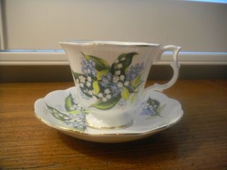 Vintage Porcelain Teacup Coffee Cup Saucer | Lily Of The Valley Royal Albert