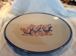Louisville Stoneware Precious Pig Piglet 15 " Meat Platter Pottery Kentucky Jbt