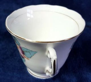 Vintage Colclough 6630 violets pattern china tea cup 3