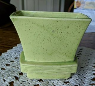 Planter,  Mccoy Pottery,  Speckled Green Planter,  Flared Shape,  Vintage