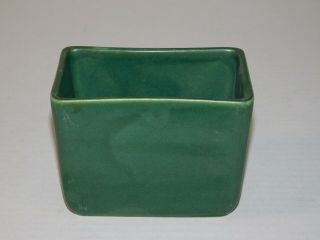Vintage Mccoy Usa Green Pottery Vase Planter Trinket Storage Keys Coin Dish Bowl