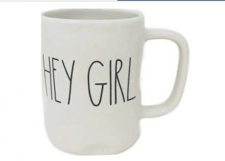 Rae Dunn By Magenta Ceramic Hey Girl Coffee Tea Mug Cup 16 Ounce Ivory