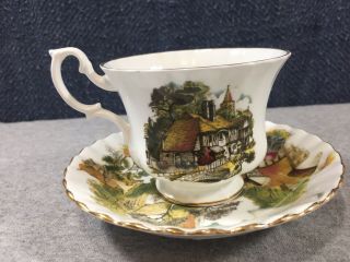 Vintage Royal Albert Fine Bone China Teacup/Saucer,  Countryside 3