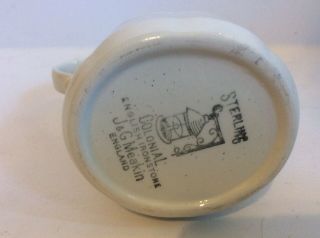 Vintage Sterling Colonial English Ironstone Pitcher Creamer J&G Meakin England 4